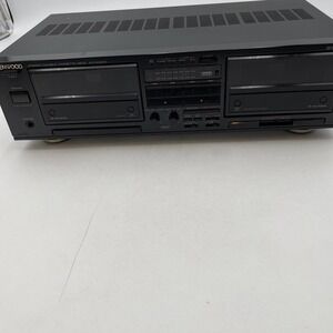 Kenwood KX-W6010 Stereo Double Cassette Deck Auto Reverse REPAIR OR PARTS *READ*